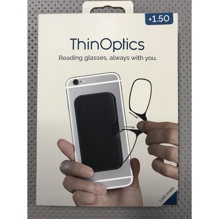 Thinoptics Readers/ Case +1.50 Blk UPB1.5BLACKISR
